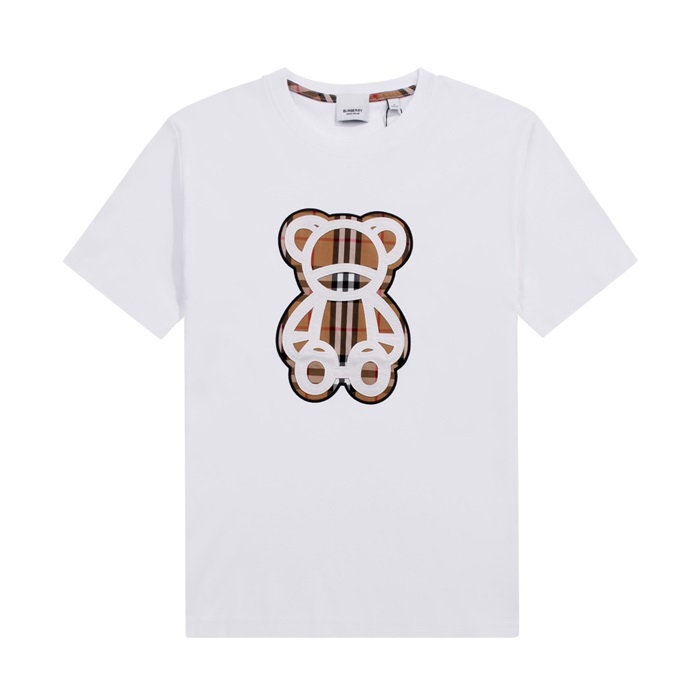 バーバリーメンズクルーネックホワイト半袖Tシャツr04277