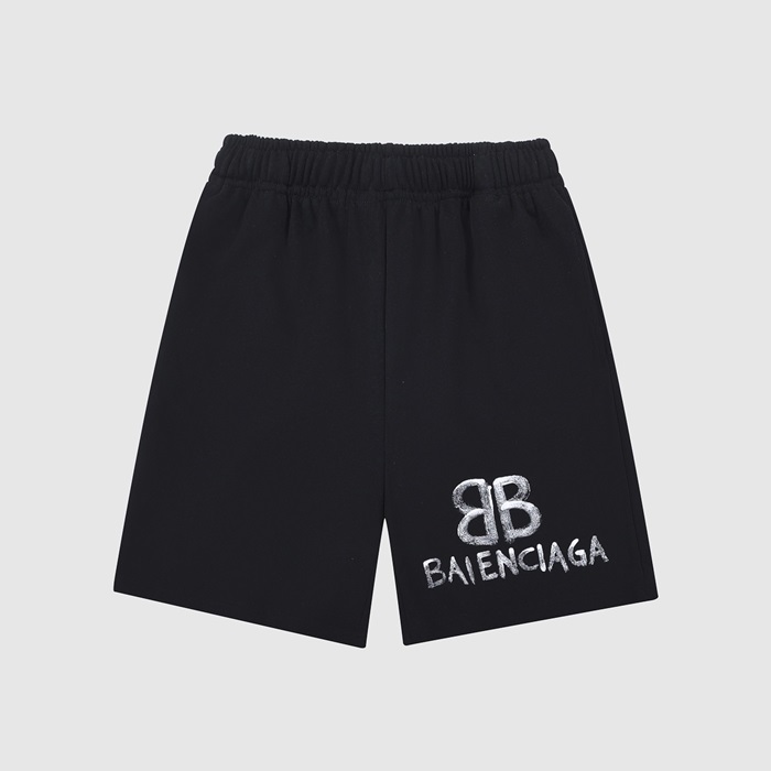 バレンシアガメンズトレンディブラックショートパンツl01387