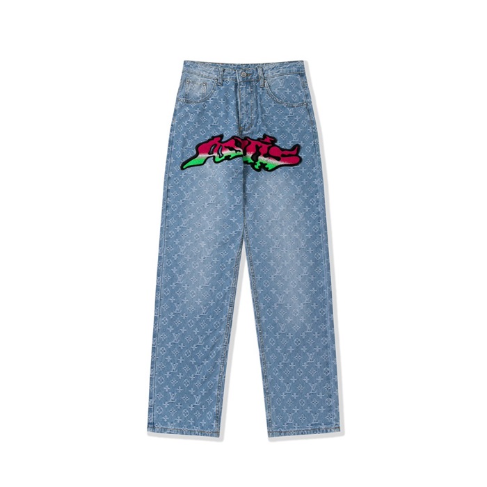 ルイヴィトンメンズカジュアルブルージーンズu04124