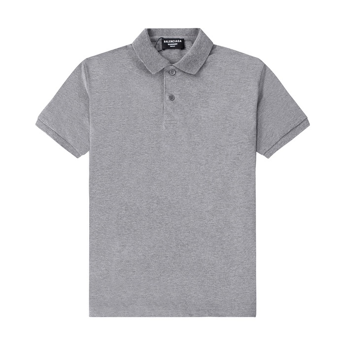 バレンシアガメンズグレーポロ半袖Tシャツl01392