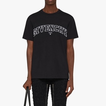 ジバンシィメンズクルーネックブラック半袖Tシャツv0653