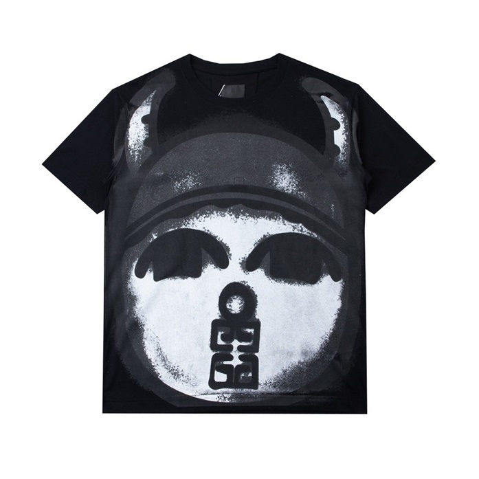 ジバンシィメンズクルーネックブラック半袖Tシャツv0658