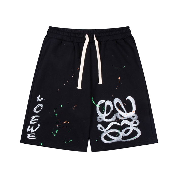 ロエベメンズカジュアルブラックショートパンツe0589