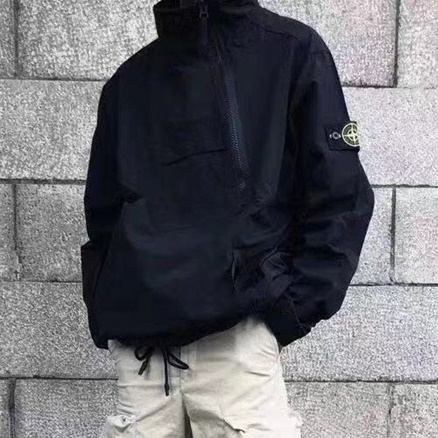 ストーンアイランドメンズカジュアルブラックジャケットo0467