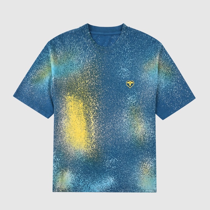 ルイヴィトンメンズブルークルーネック半袖Tシャツu04152