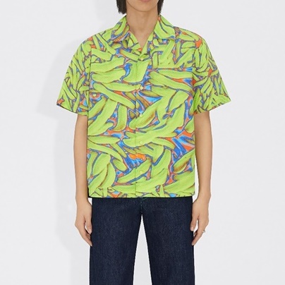 ボッテガヴェネタメンズクルーネックグリーン半袖Tシャツt0269