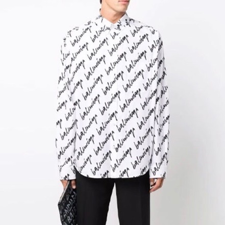 バレンシアガトレンディメンズホワイトシャツl01401