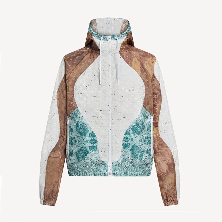 ルイヴィトンメンズブルーフードジャケットu04167