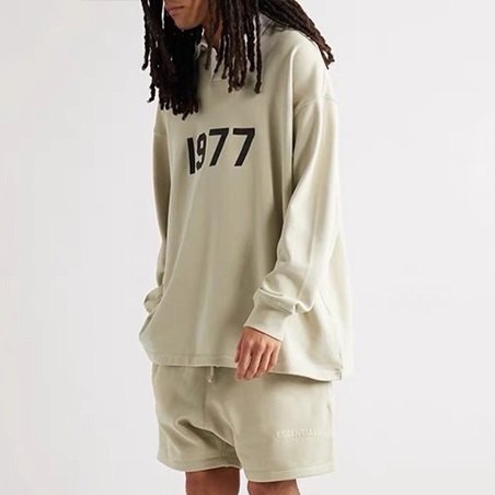 フィアオブゴッドメンズクラシックベージュ長袖Tシャツa0399