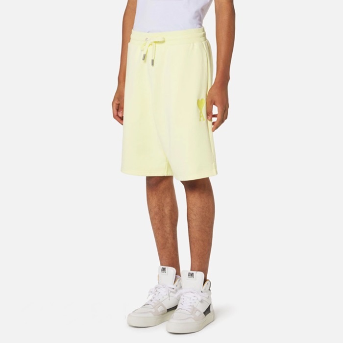 アミメンズカジュアルイエローショートパンツi0290