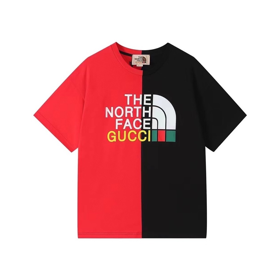 グッチメンズクルーネックレッド半袖Tシャツc04750