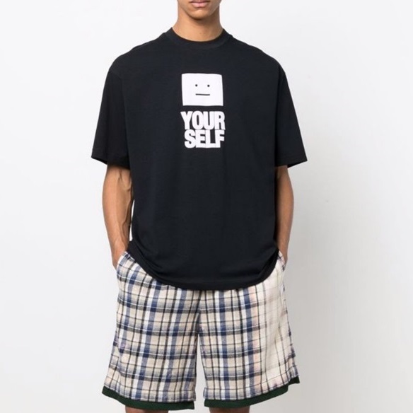 アクネストゥディオズユニセックスグレークルーネック半袖Tシャツe0141