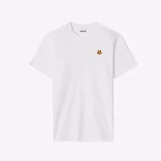 ケンゾーメンズホワイトクルーネック半袖Tシャツn0190