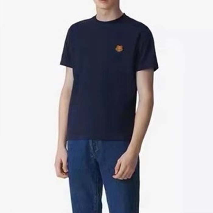 ケンゾーメンズネイビークルーネック半袖Tシャツn0191