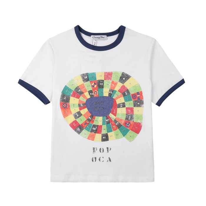 ディオールレディースクルーネックホワイト半袖Tシャツo01766