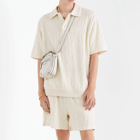 ェンディメンズアイボリーポロ半袖Tシャツo01184