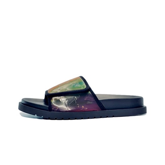 ルイヴィトンメンズクラシックブラックスリッパu04209