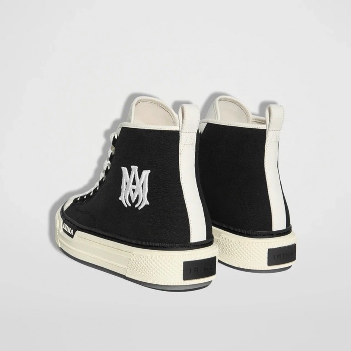 アミリユニセックスブラックハイトップスニーカーr0353