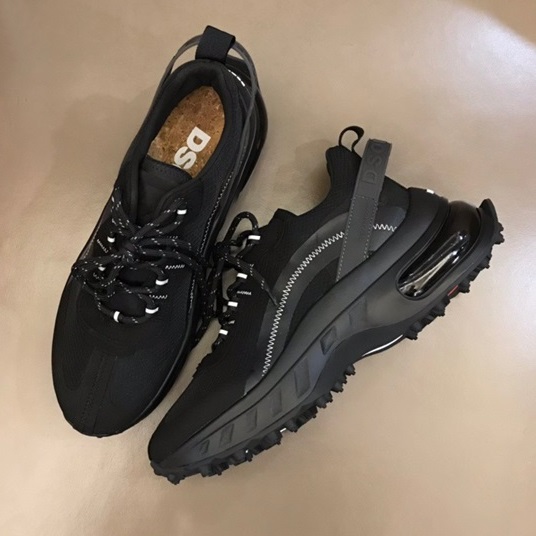 ディースクエアードメンズトレンディブラックスニーカーq001