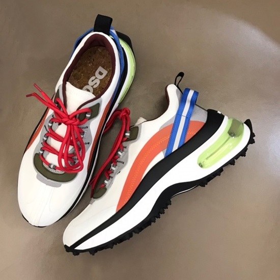 ディースクエアードメンズトレンディオレンジスニーカーq003