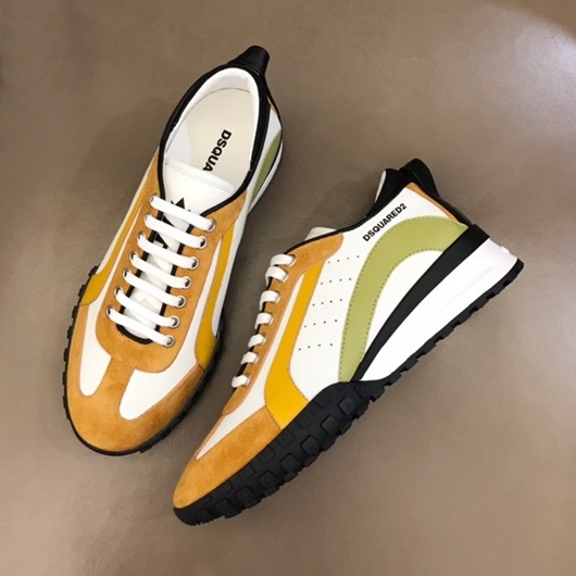 ディースクエアードメンズトレンディキャメルスニーカーq0012