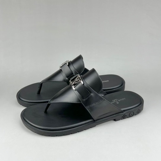 ルイヴィトンメンズイニシャルブラックスリッパu04264