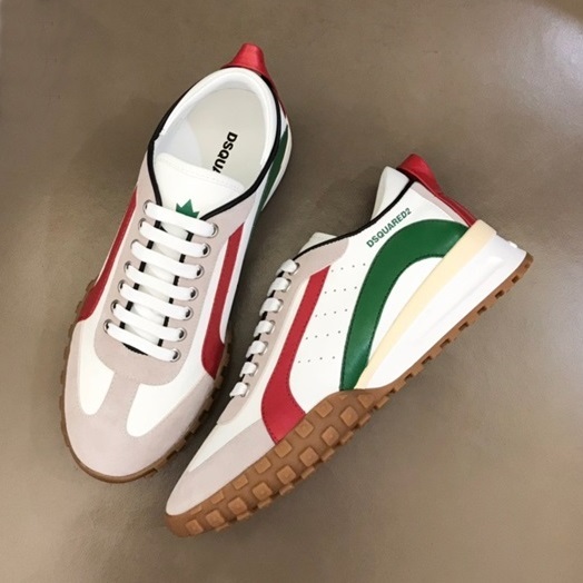 ディースクエアードメンズトレンディグリーンスニーカーq0020