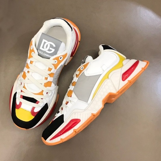 ドルチェ＆ガッバーナメンズクラシックオレンジスニーカーl0341