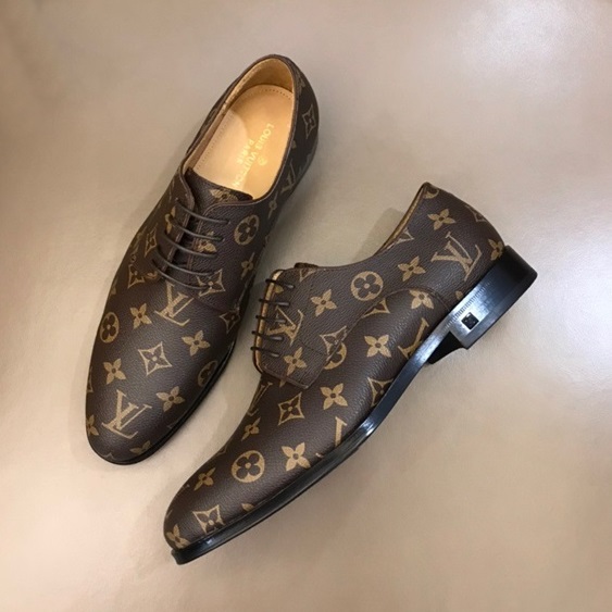ルイヴィトンメンズモノグラムブラウンオックスフォードシューズu04315