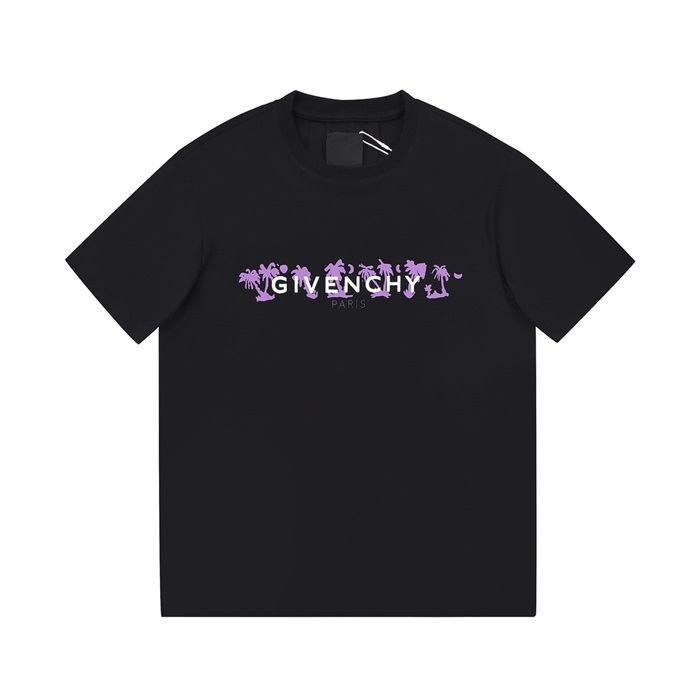 ジバンシィメンズクルーネックブラック半袖Tシャツv0698