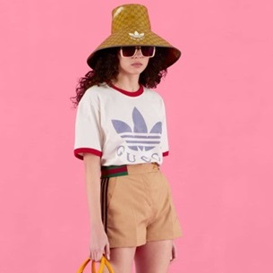 グッチユニセックスクルーネックホワイト半袖Tシャツc04819