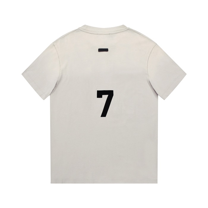 フィアオブゴッドメンズグレークルーネック半袖Tシャツa0401