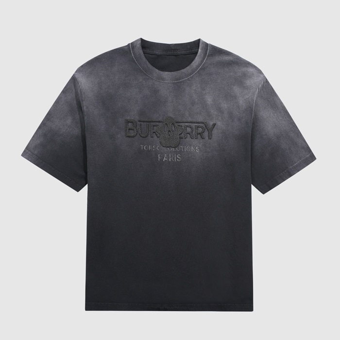 バーバリーメンズブラッククルーネック半袖Tシャツr04324