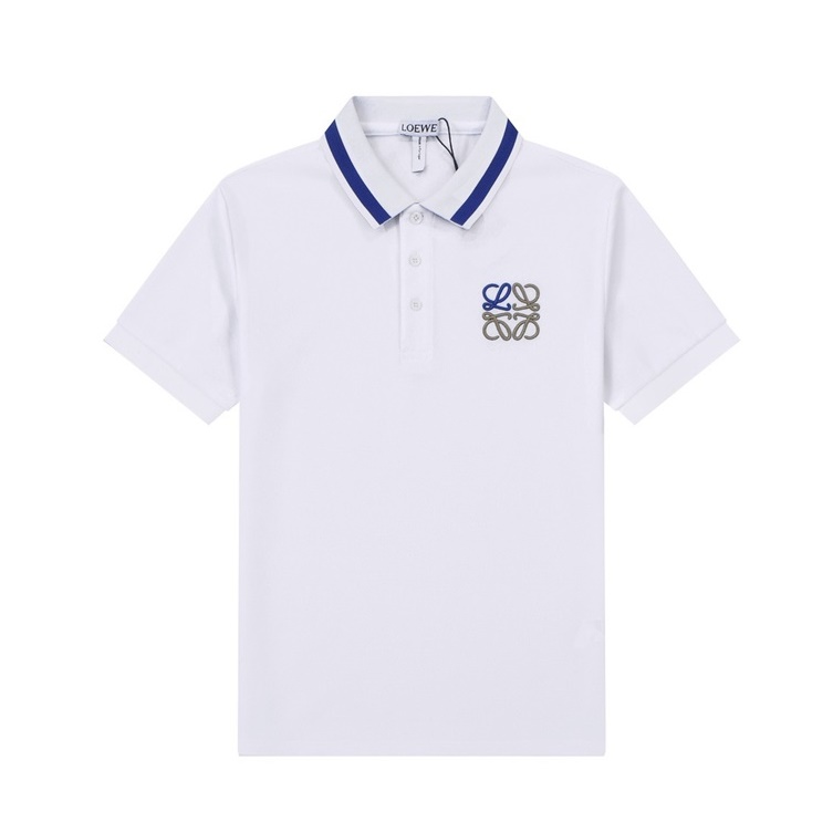 ロエベメンズイニシャルホワイト半袖Tシャツe0605