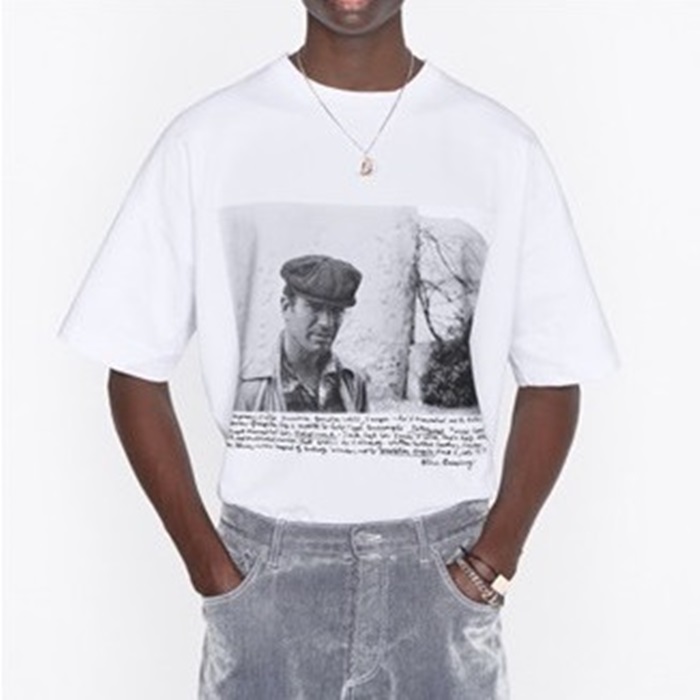 ディオールメンズクルーネックホワイト半袖Tシャツo01792