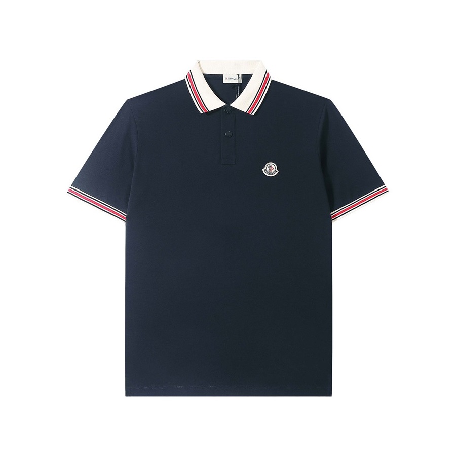 モンクレールメンズネイビーポロ半袖Tシャツc02486