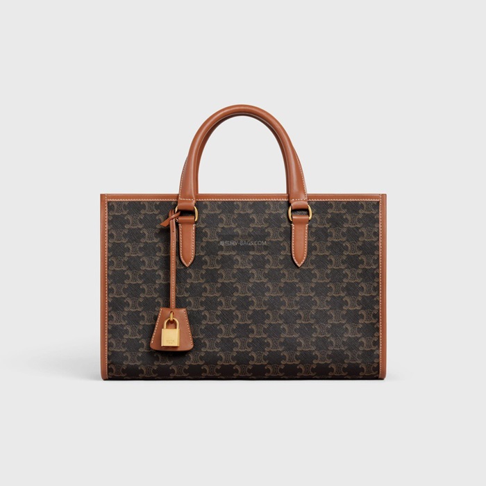 セリーヌレディーストランペットブラウントートバッグl0264