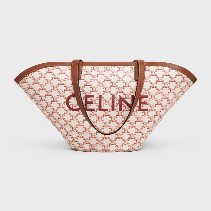 セリーヌレディーストランペットホワイトショッパーバッグl0314