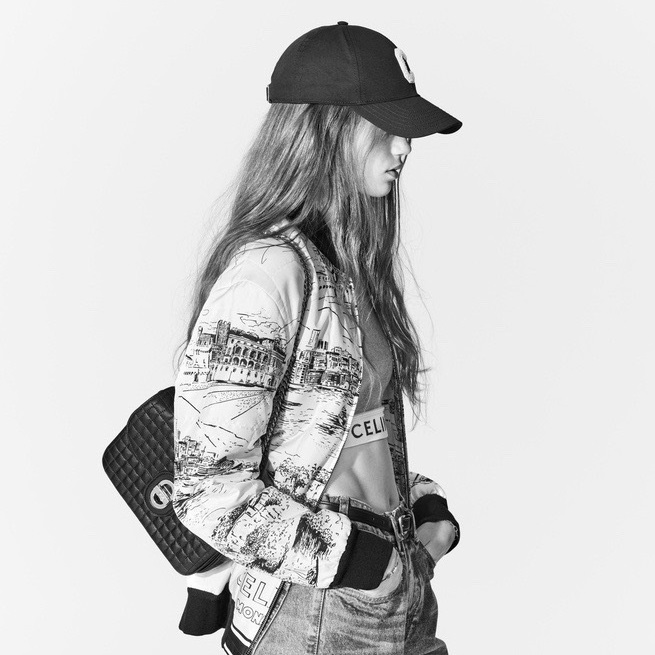 セリーヌレディースブルーショルダーバッグl0349