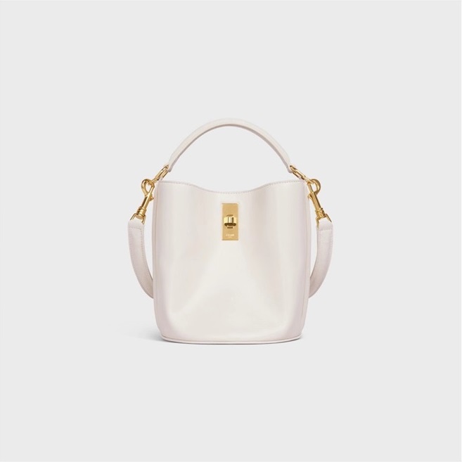 セリーヌレディースホワイトバケットバッグl0361