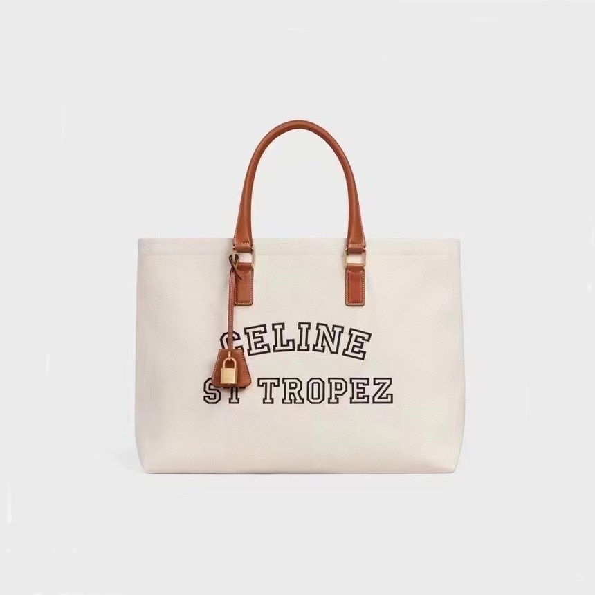 セリーヌレディースアイボリーカバスバッグl0392