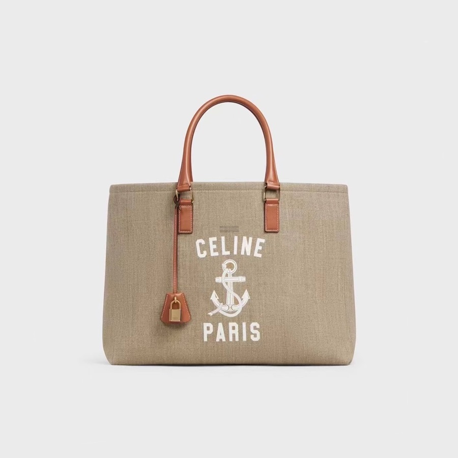 セリーヌレディースアイボリーカバスバッグl0393