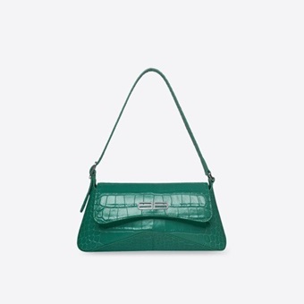 バレンシアガレディースシグネチャーグリーンショルダーバッグl01513