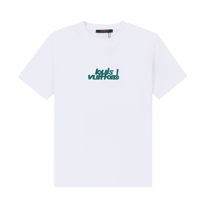 ルイヴィトンメンズホワイトクルーネック半袖Tシャツu04861