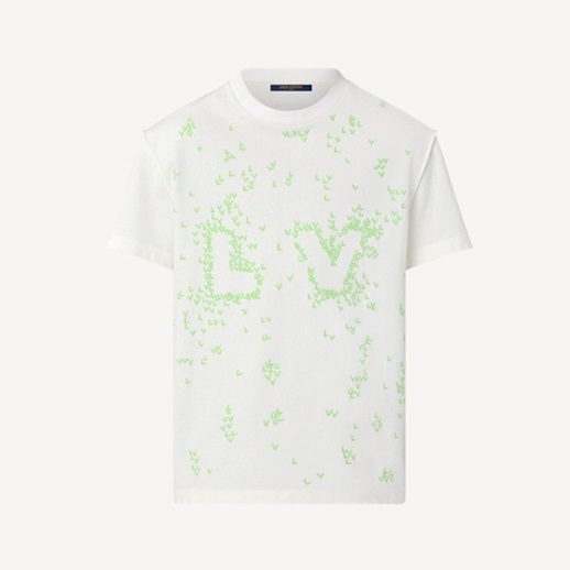 ルイヴィトンユニセックスホワイトクルーネック半袖Tシャツu04866