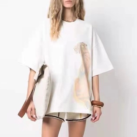 ジルサンダーメンズクルーネックアイボリー半袖Tシャツl0048