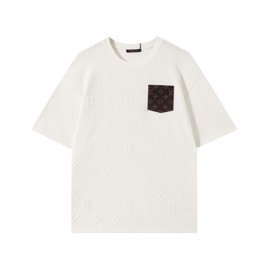 ルイヴィトンメンズホワイトクルーネック半袖Tシャツu04884