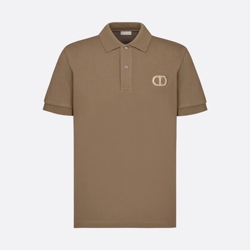 ディオールメンズキャメルポロ半袖Tシャツo01861