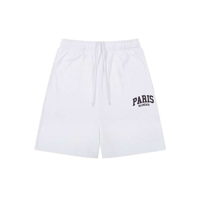 バレンシアガメンズカジュアルホワイトショートパンツl01556