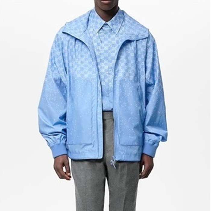 ルイヴィトンメンズブルーフードジャケットu4890